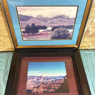 Sale Photo Thumbnail #356: Badlands? W/black frame 18.5x15.5. Blue matted frame is 19 x 15