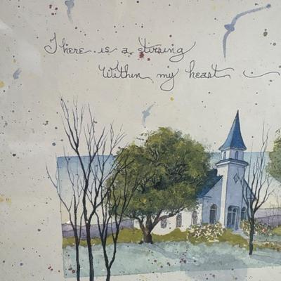 Sale Photo Thumbnail #399: Art print by D Morgan titled “How Great Tho Art”. Frame measures 20“ x 17“.