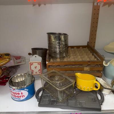Sale Photo Thumbnail #1019: Egg trays, molds, matchbook holder, etc.