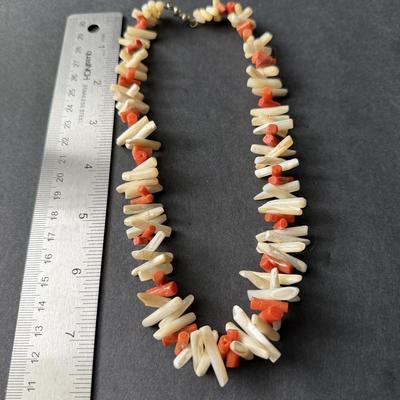 Unique shell beaded statement necklace
