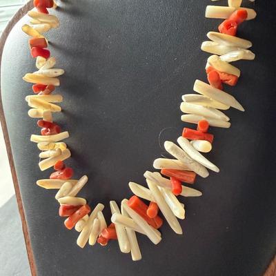 Unique shell beaded statement necklace