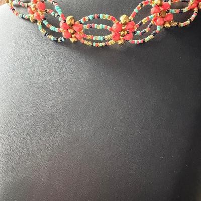 Handmade vintage boho choker necklace