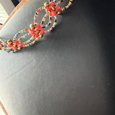 Handmade vintage boho choker necklace