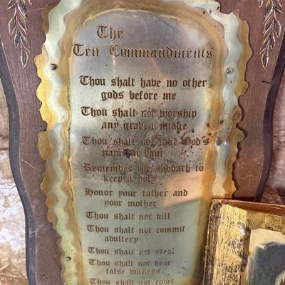 Sale Photo Thumbnail #527: Holy family 10.5 x 15.5, Ten Commandments 10.5 x 18.5, bible Bible12 Half.5 x 7.5