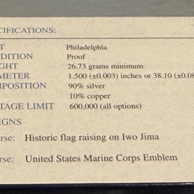 THREE Proof Silver Dollars Marines Iwo Jima Memorial