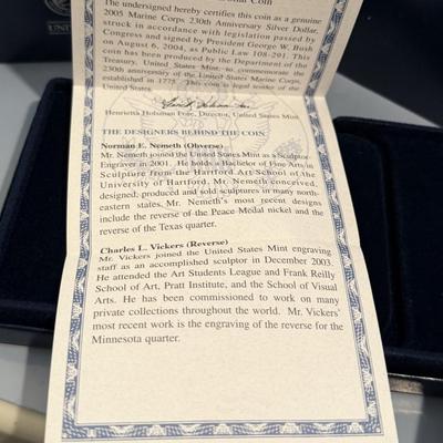 THREE Proof Silver Dollars Marines Iwo Jima Memorial