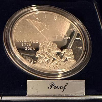 THREE Proof Silver Dollars Marines Iwo Jima Memorial