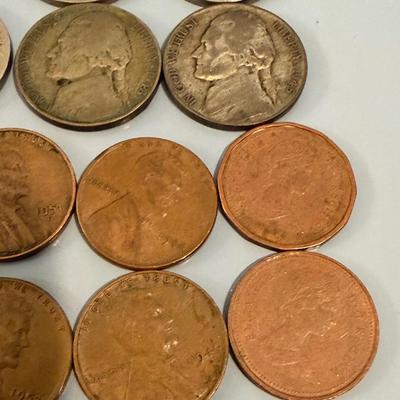 Wheat Pennies & Buffalo Nickels ect Lot