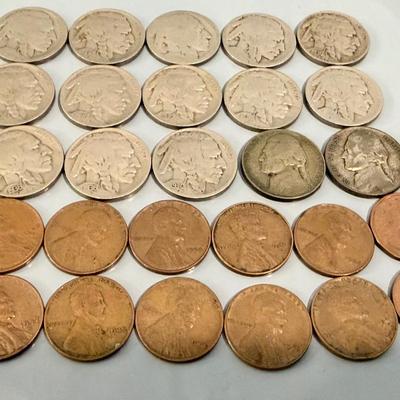 Wheat Pennies & Buffalo Nickels ect Lot
