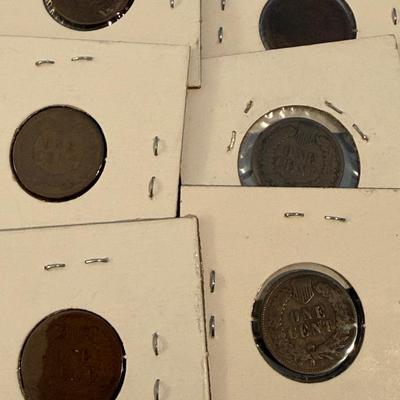 Indian Head Pennies Lot 6 Coins