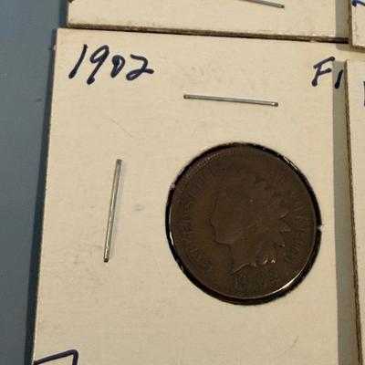 Indian Head Pennies Lot 6 Coins