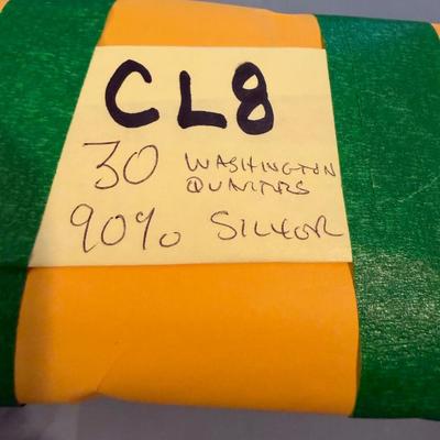 30 Silver Washington Quarters - All pre 1965 90% Coins
