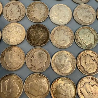HUGE LOT 95 Roosevelt Silver Dimes All Pre 1965