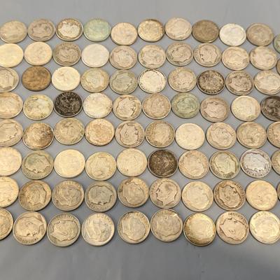 HUGE LOT 95 Roosevelt Silver Dimes All Pre 1965