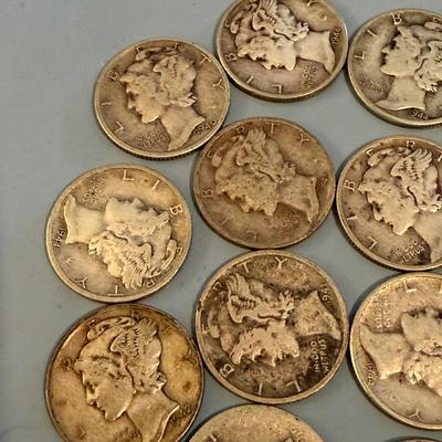 29 Mercury Silver Dimes