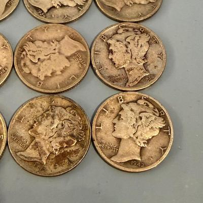 29 Mercury Silver Dimes