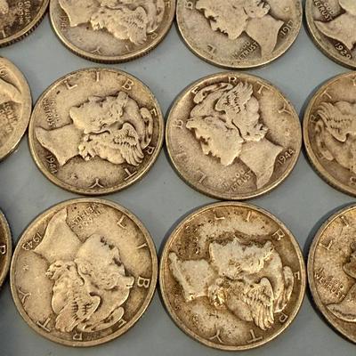 29 Mercury Silver Dimes
