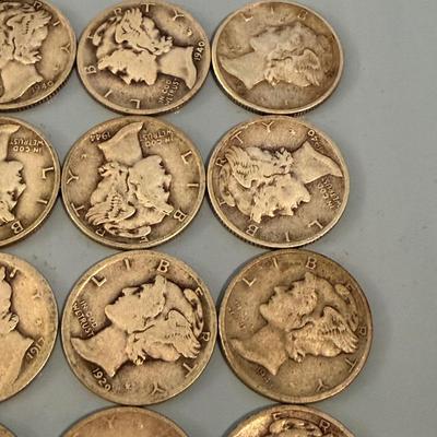 29 Mercury Silver Dimes