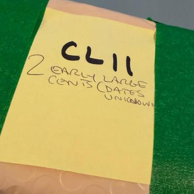 TWO Early Large Cents Dates Unkown