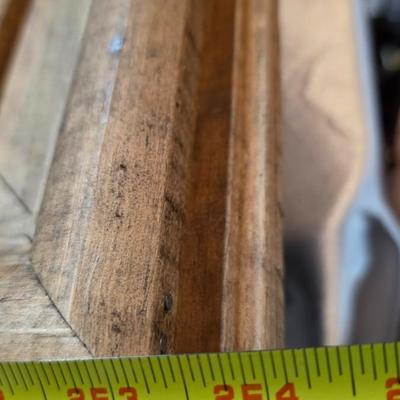 Vintage Signed Mexican Street Scene Oil Painting in Rustic Carved Wood Frame