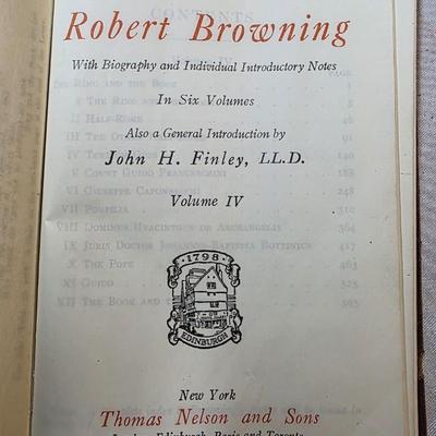Antique Robert Browning Complete Works Vol. IV New Century Library c.1900