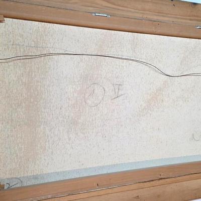 Large Original Paris Street Scene Oil Painting, Signed “Tritti” – Framed European Cityscape, 56” x 32”