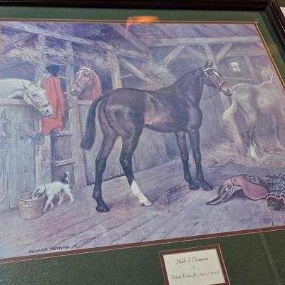 “Stable of Champions” by Richard Newton Jr. – Framed Equestrian Art Print, Museum-Quality Presentation