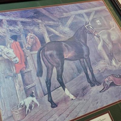 “Stable of Champions” by Richard Newton Jr. – Framed Equestrian Art Print, Museum-Quality Presentation