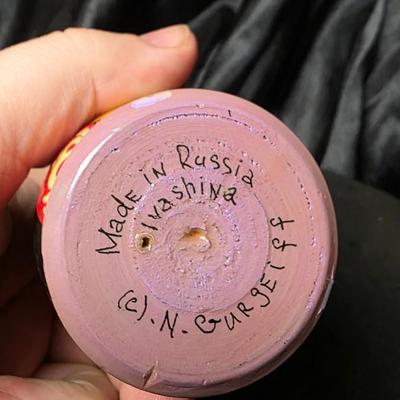 Hand-Painted Russian Matryoshka Nesting Dolls “Hawaii Girl” Set – Signed Ivashina & N. Gurgeiff – Made in Russia