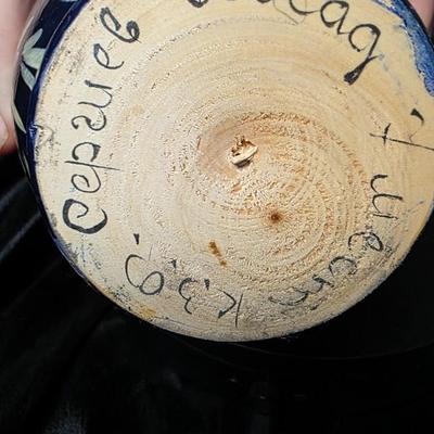 Hand-Painted Russian Matryoshka Nesting Dolls – Blue & Gold Floral Set of Five