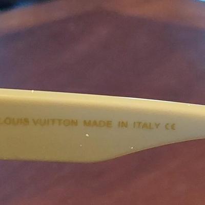 Louis Vuitton oversized square sunglasses with gold-tone LV hardware