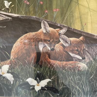 Sale Photo Thumbnail #568: Fox 21.5 x 17.5, owl 15x21