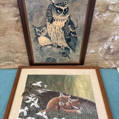 Sale Photo Thumbnail #563: Fox 21.5 x 17.5, owl 15x21