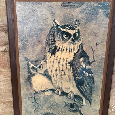 Sale Photo Thumbnail #565: Fox 21.5 x 17.5, owl 15x21