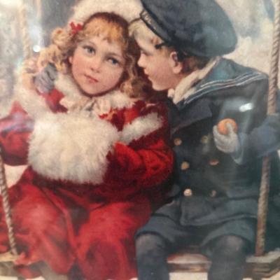 Sale Photo Thumbnail #576: Blue frame 16 x 20 gold frame 17 x 21