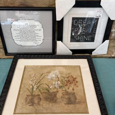 Sale Photo Thumbnail #578: Floral 18 x 16, love 12 x 11 dream 12 x 12