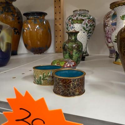 Sale Photo Thumbnail #550: Napkin rings, vases