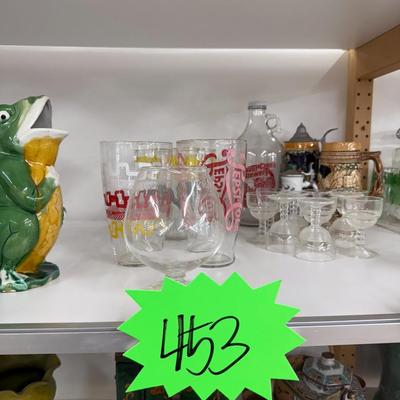 Sale Photo Thumbnail #786: Three large ones, plus juice glasses