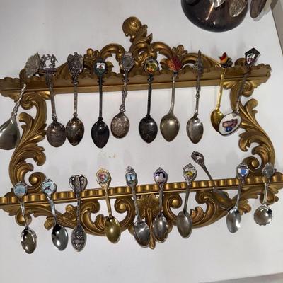 Sale Photo Thumbnail #884: Collector spoons and displays