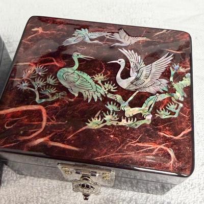 Nice lot of clean Asian Style Jewelry & Trinket Boxes