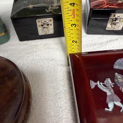 Nice lot of clean Asian Style Jewelry & Trinket Boxes