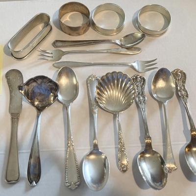 Sterling Lot - Flatware / Table Setting Items - Monogrammed or Mismatched 306g