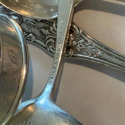 Sterling Lot - Flatware / Table Setting Items - Monogrammed or Mismatched 306g