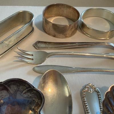 Sterling Lot - Flatware / Table Setting Items - Monogrammed or Mismatched 306g