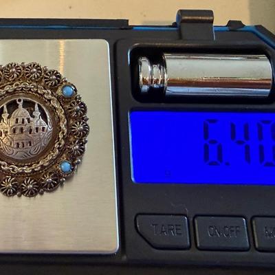 900 Silver Middle Eastern Brooch