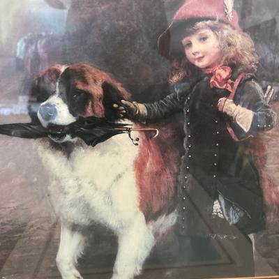 Sale Photo Thumbnail #654: Falcon 21x25.5. Girl 30.5x25. Girl frame and print need love