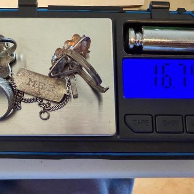 Sterling Jewelry Lot Class Ring Turqoise +++