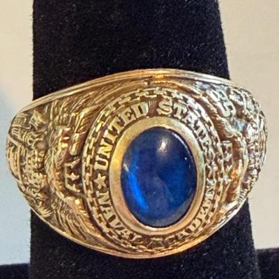 1958 US Naval Academy Ring 14k Yellow Gold 10.5 grams