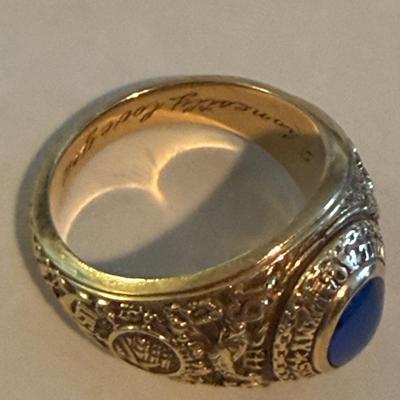 1958 US Naval Academy Ring 14k Yellow Gold 10.5 grams