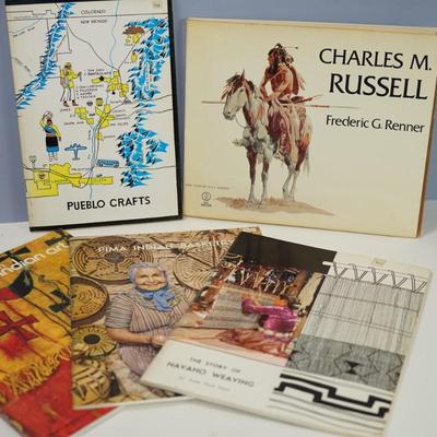 Sale Photo Thumbnail #314: If you collect Native American crafts - these reference books will be of interest to you
Colorado /New Mexico Pueblo Crafts Softcover 145 pages 
The story of Navajo weaving  48 pages soft cover 
Pima Indian Baskets soft cover 40 pages 
American Indian Art